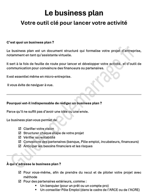 Le Business Plan : Mode d’Emploi