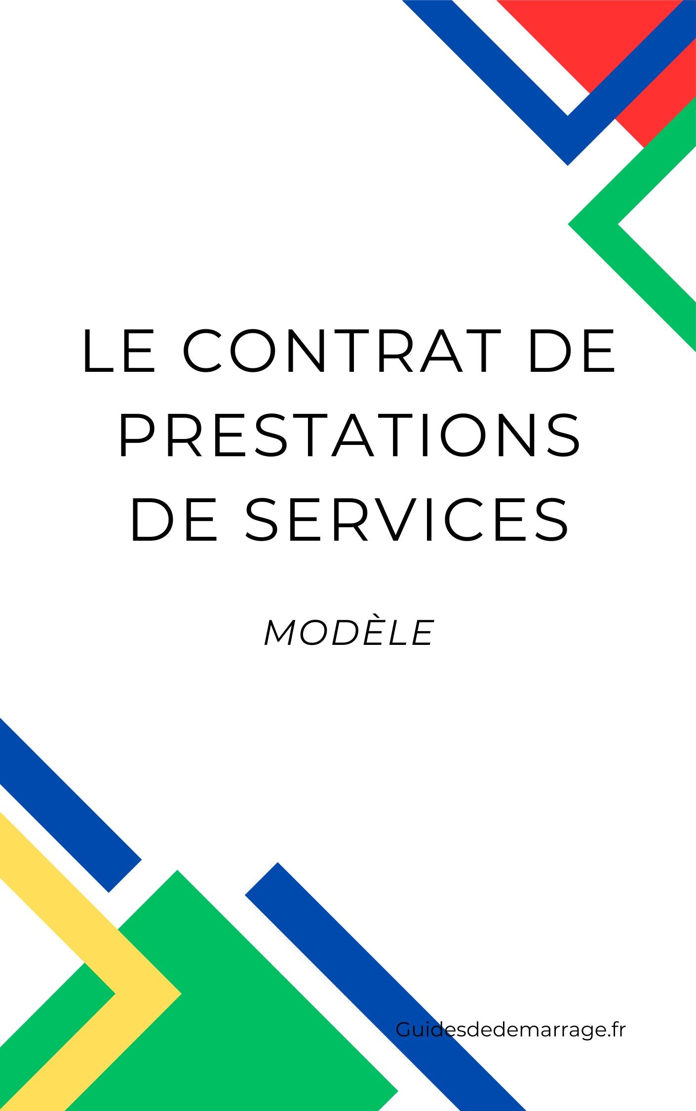 Modèle de contrat de prestations de services